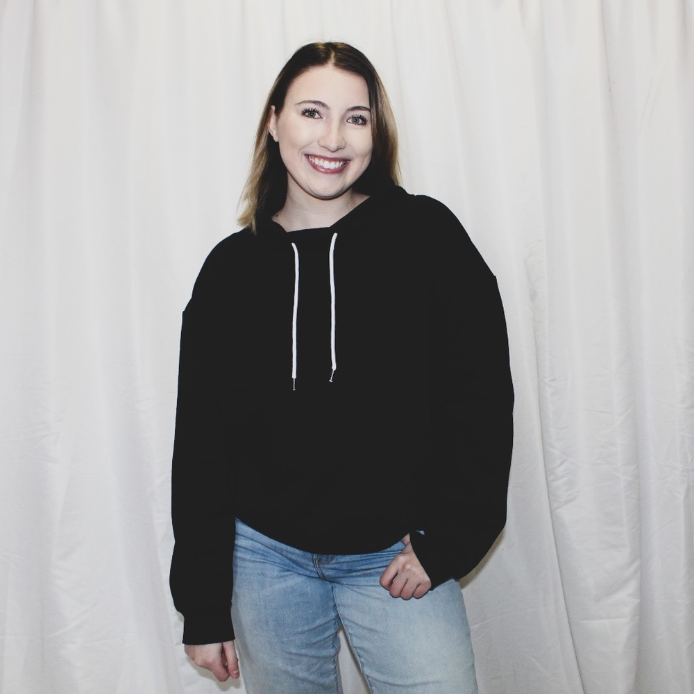 BLACK FLEECE LINED COWLNECK
